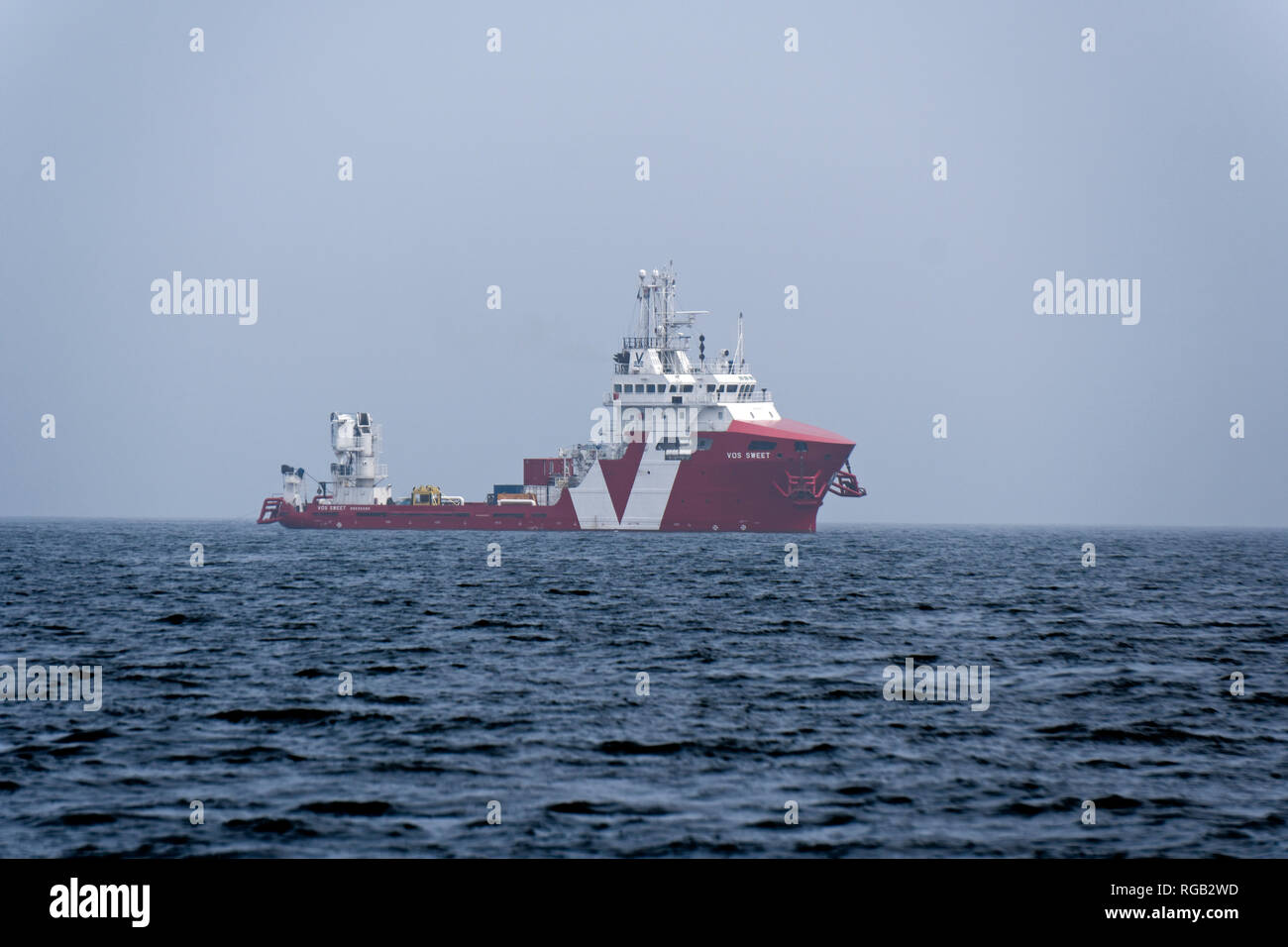 French Survey Ship Vos Sweet Off The Brittany Coast Stock Photo - french survey ship vos sweet off the brittany coast